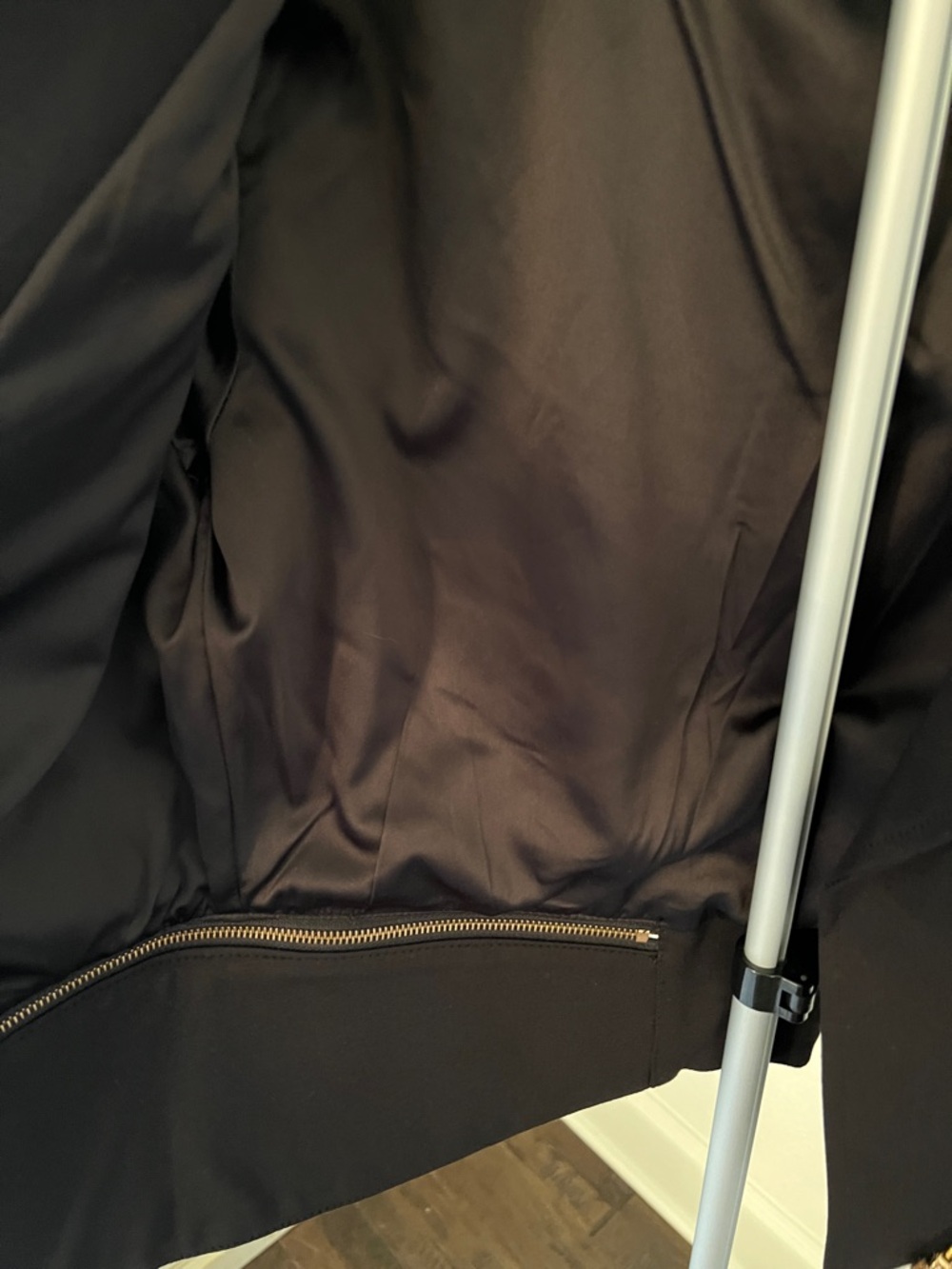 Blank NYC Black Zip-Front Moto Blazer with Gold Zippers - Picture 5 of 7